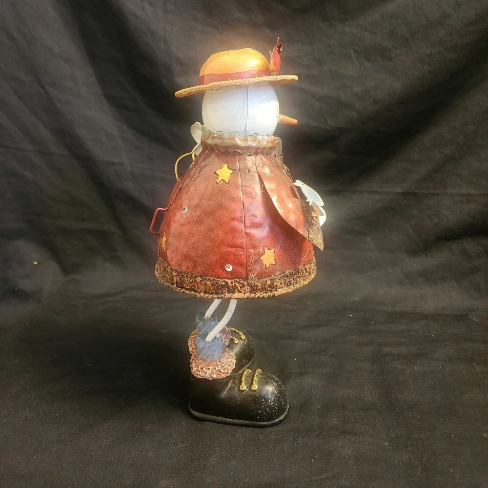 Metal Snowman Tealight 12‎ In
